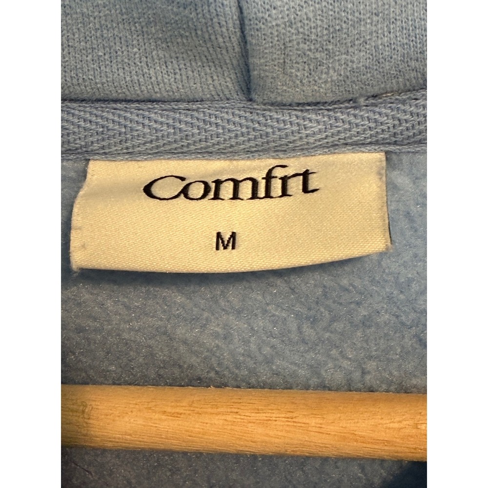 Comfrt Cloud Hoodie Light Blue Embroidered Logo Oversized Sweatshirt Women's Med - Picture 6 of 7